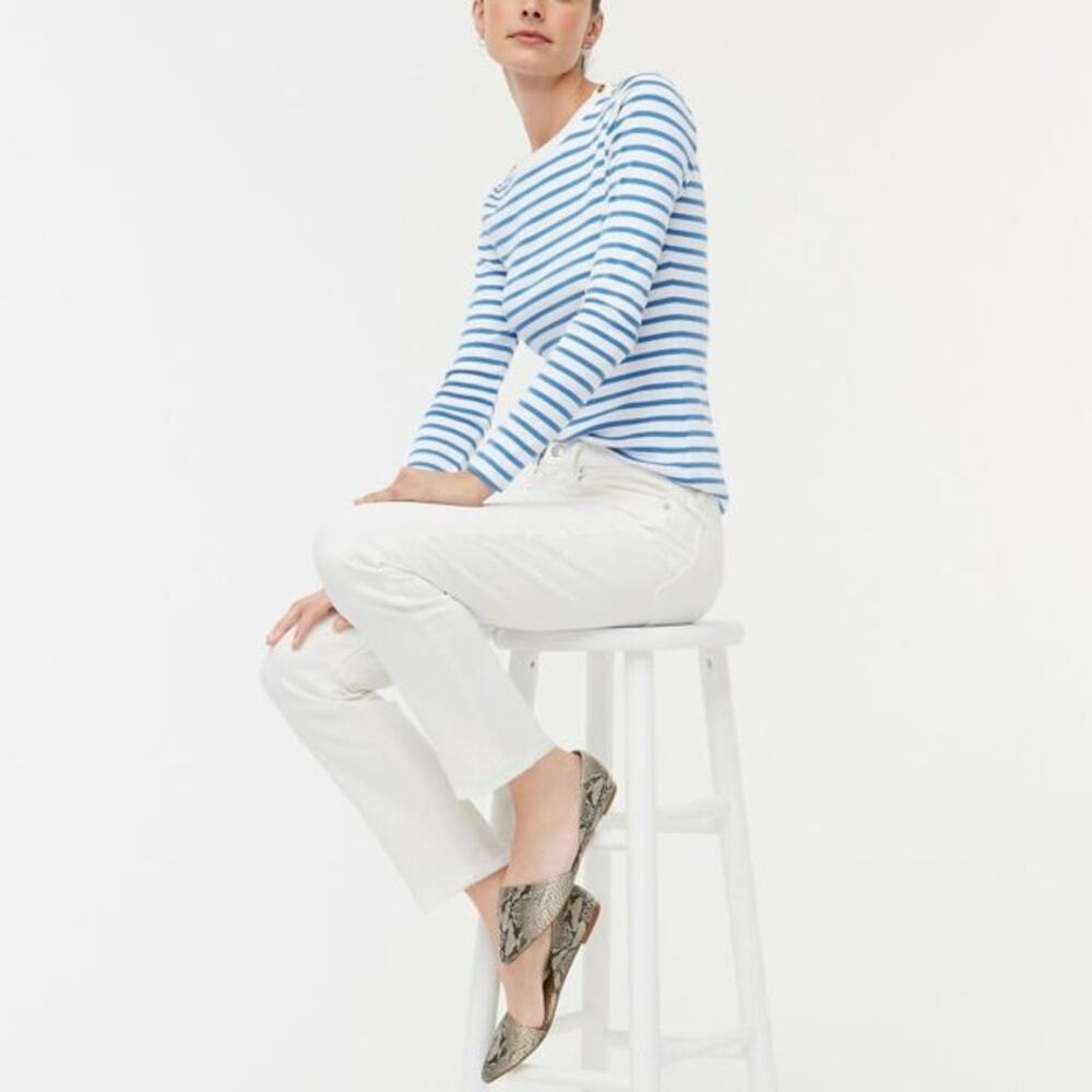 NEW NWT J.Crew White Slim Boyfriend Jean Size 28T High-Waisted Raw Hem 5-Pocket